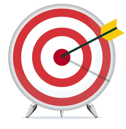 Target with an Arrow in the Centerのイラスト素材