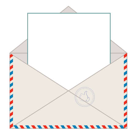 Envelope with blank letter, vector illustrationのイラスト素材