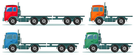 Delivery cargo truck, vector illustrationのイラスト素材