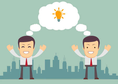 Businessmen thinking . Vectorのイラスト素材