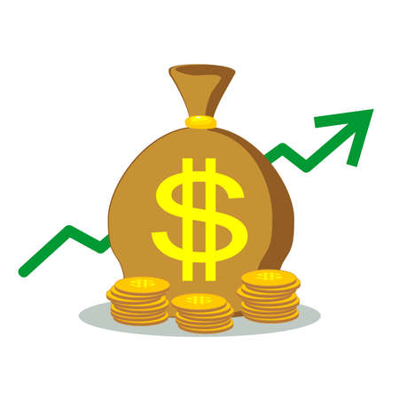 Three bags of money. Vectorのイラスト素材