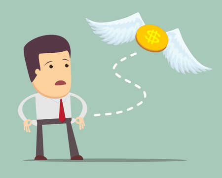 Businessman has no moneyのイラスト素材