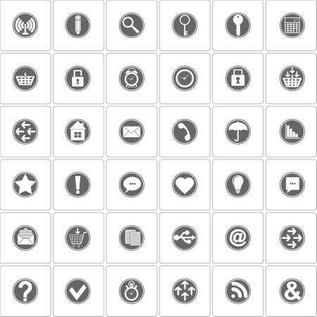 Basic icons set. Vector Illustrationのイラスト素材