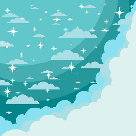 Vector night skyのイラスト素材