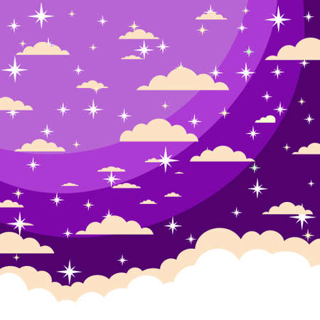 The night the starry sky as wallpaper, illustrationのイラスト素材