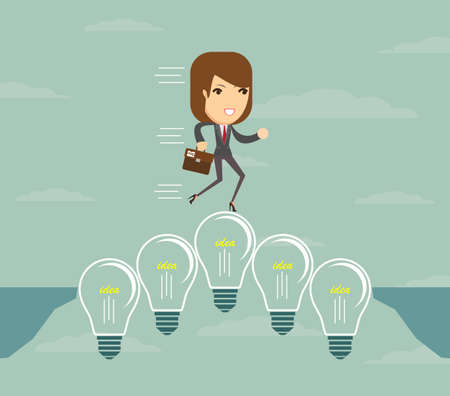 bridge of your ideas across the chasm. Stock vector illustrationのイラスト素材