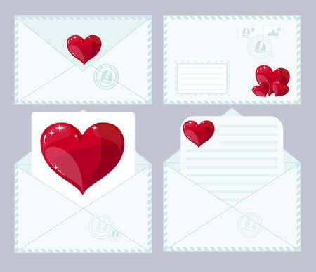 love letter, flat icon. Stock flat vector illustrationのイラスト素材
