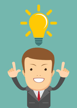 thinking business concept .のイラスト素材