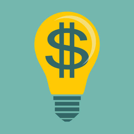 Idea to make money . Stock vector illustration for poster, greeting card, website, ad, business presentation, advertisement design.のイラスト素材