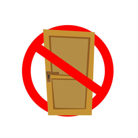 No exit. Sign isolated on a white background. Stock flat vector illustration.のイラスト素材