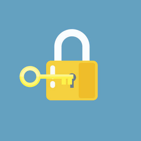 Padlock with key.のイラスト素材