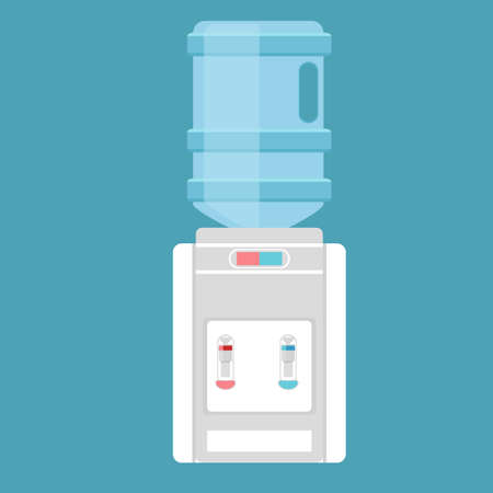 Desktop water cooler vector illustration in flat style.のイラスト素材