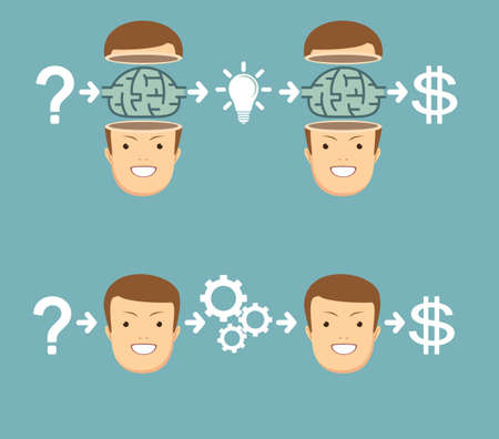 Business concept image of Formula for Success . Stock flat vector illustration.