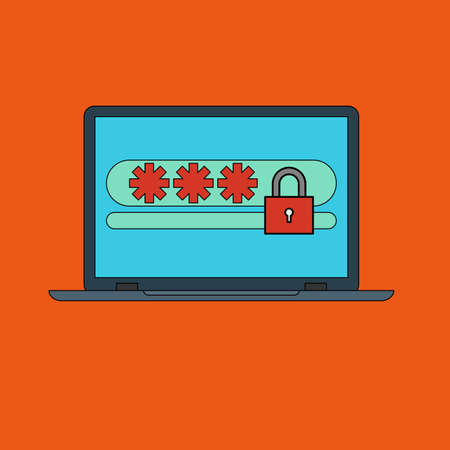 Password notification, Security login icon. Vector illustrationの写真素材