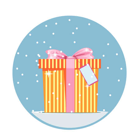 New Years gift. Stock flat vector illustration.のイラスト素材