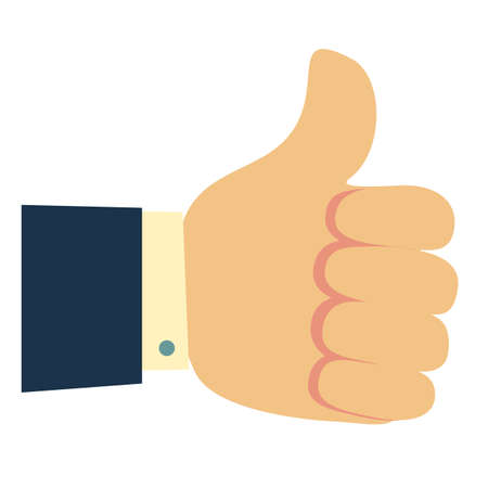 Thumb up symbol, finger up icon vector illustration. like.のイラスト素材