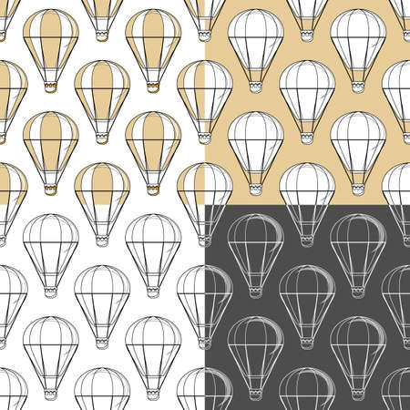 air balloons seamless patternのイラスト素材