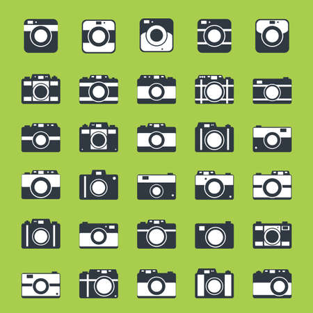 Camera icons or symbol on background.のイラスト素材