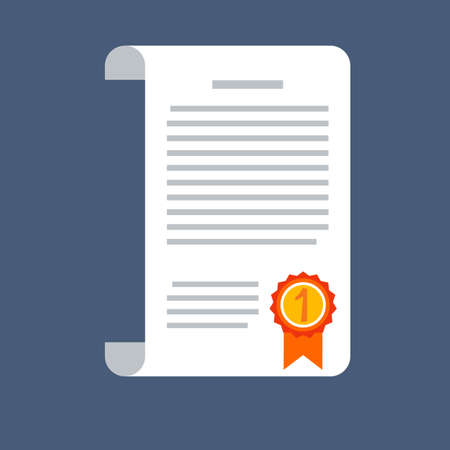 Vector agreement icon in flat styleのイラスト素材
