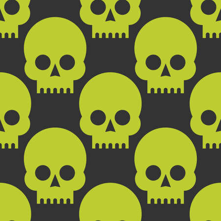 Skulls seamless patternのイラスト素材