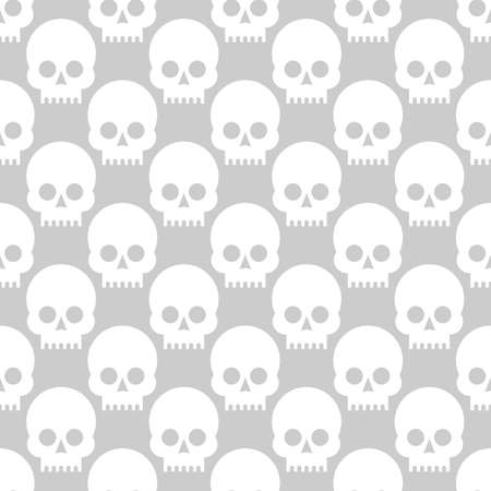 Skulls seamless patternのイラスト素材