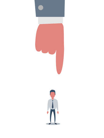 Big hand - man under pressureのイラスト素材