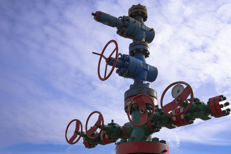 Oil and gas processing plant with pipe line valves. Oil pipeline valves in the oil and gas industry....