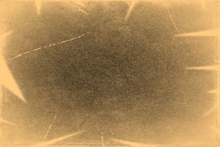 Old photo texture with stains and scratches. Vintage and antique art concept. Front view of blank old aged dirty frame with stains isolated on a white background. Detailed closeup studio shot.の写真素材