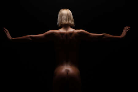 back and butt naked women.の写真素材