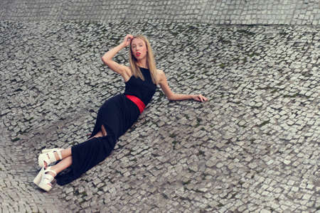 Fashion model on the streetのeditorial素材