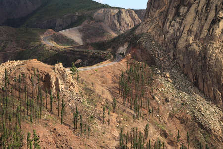 landscape of the island of La Gomera. Canary Islands. Spain