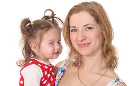 Young woman play with her daughter