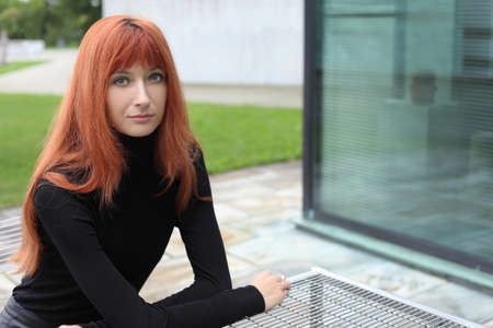 Fashion model on the streetの写真素材