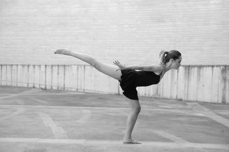 young athletic girl with a flexible sexual body