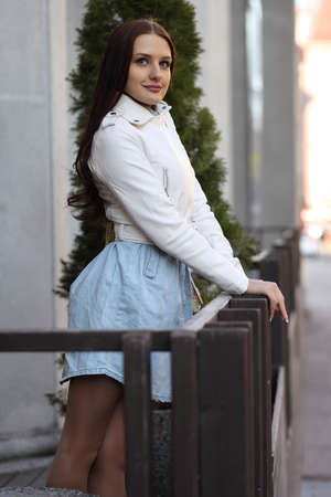 portrait of young sexy beautiful fashionable womanの写真素材