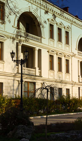 Old european building at spring dayの写真素材