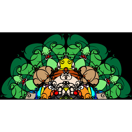 abstract colorful shapeのイラスト素材