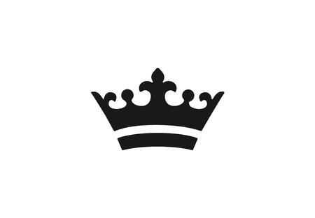 Clear Black Crown Symbol. Crown iconのイラスト素材