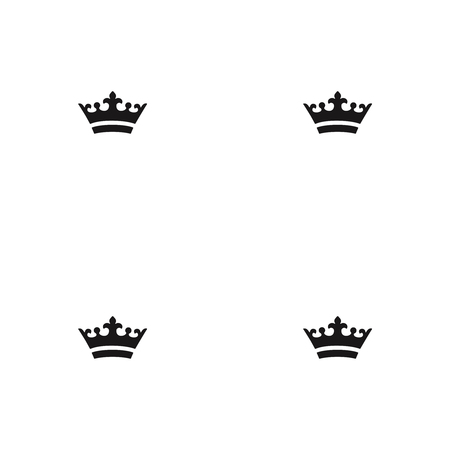 Seamless pattern with black crownsのイラスト素材