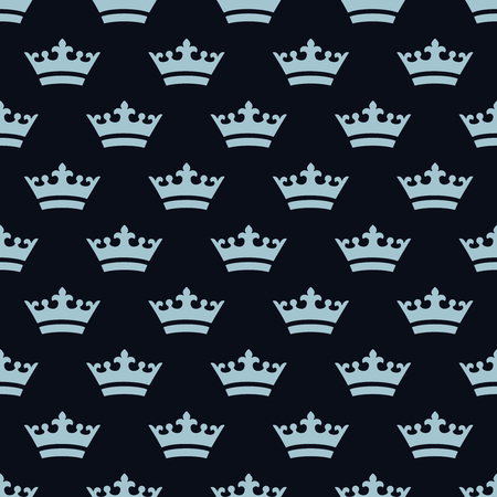 Seamless pattern with dense placed crown iconsのイラスト素材