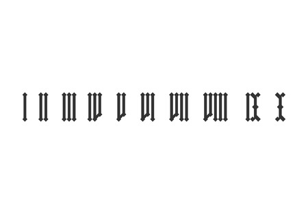 Roman numeral set from one to tenのイラスト素材