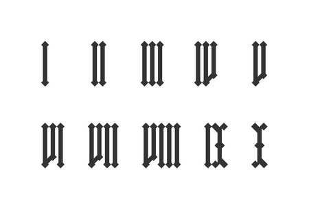 Roman numeral set from one to tenのイラスト素材