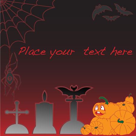 halloween card isolatedのイラスト素材