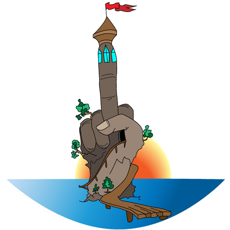 island body part isolated white backgroundのイラスト素材