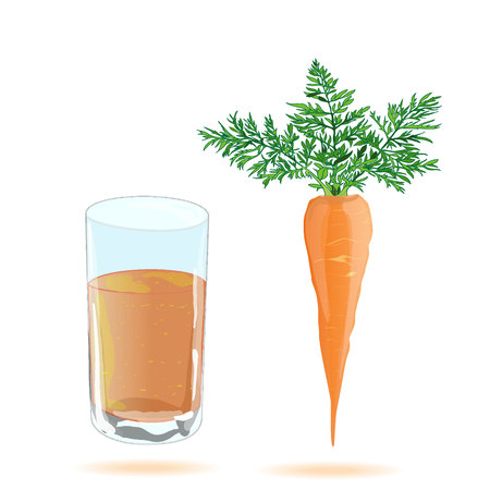 Fresh-squeezed carrot juice vector isolatedのイラスト素材