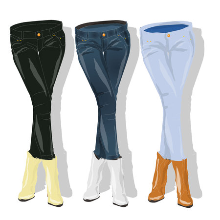 Female jeans. Vector illustration.のイラスト素材