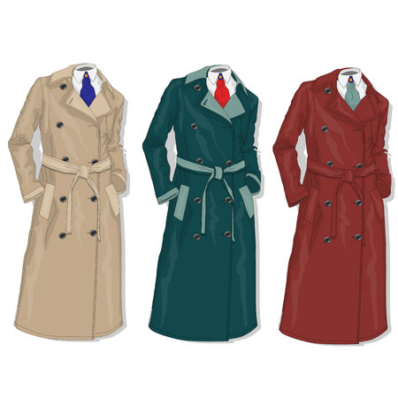 Female coat. Vector isolated.のイラスト素材