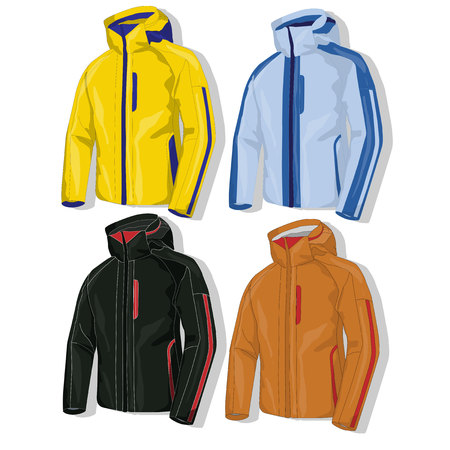 Sport jacket vector set on white background.のイラスト素材