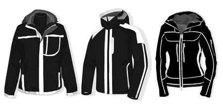 Sport jacket vector set on white background.のイラスト素材
