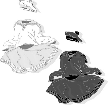 fancy dress costume for children vector illustration isolatedのイラスト素材